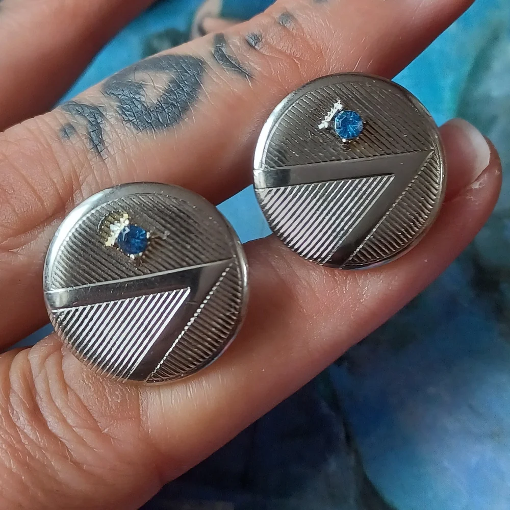 Vintage Cufflink & Tie Bar Set 👔 - Picture 2 of 4